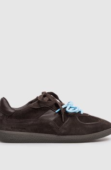 Коричневые замшевые кроссовки August с логотипом