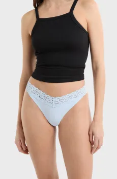 Женские голубые трусики-танга WISH Голубой S Etam 6524353