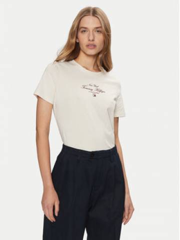 Tommy Hilfiger Футболка WW0WW43895 Écru Regular Fit