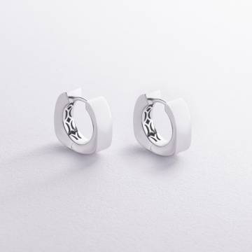 Серьги "Loren" в белом золоте с09028 Серьги "Loren" в белом золоте с09028
