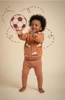 Легінси з рибкою 2 штуки - кавовий