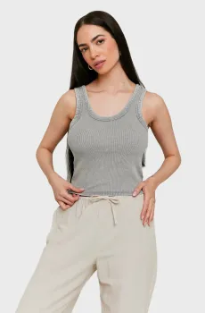 Женская серая майка Серый M Tally Weijl SSLCOADINO