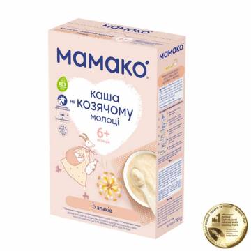 Детская молочная каша МАМАКО 5 злаков на козьем молоке, от 6 месяцев, 200 г Детская молочная каша МАМАКО 5 злаков на козьем молоке, от 6 месяцев, 200 г