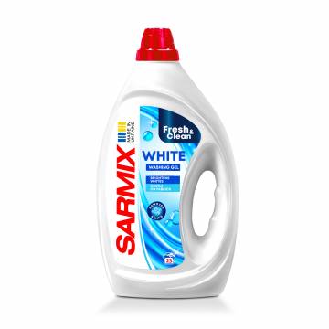 Гель для стирки Sarmix Fresh & Clean Washing Gel, White, 23 стирки, 900 мл Гель для стирки Sarmix Fresh & Clean Washing Gel, White, 23 стирки, 900 мл