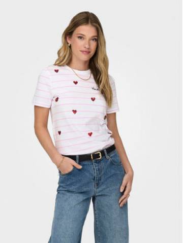 ONLY Футболка Kita 15316574 Білий Regular Fit ONLY Футболка Kita 15316574 Білий Regular Fit