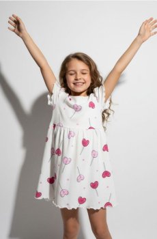 Міні-сукня з металізованою ниткою - кремовий