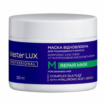 Восстанавливающая маска Master LUX Professional Repair Mask для повреждённых волос, 300 мл Восстанавливающая маска Master LUX Professional Repair Mask для повреждённых волос, 300 мл