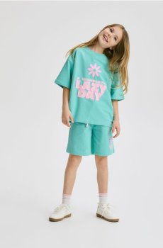 Reserved - Бавовняний комплект із принтом - світло-бірюзовий - 245HN-60X