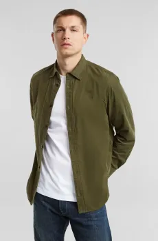 Мужская зеленая вельветовая рубашка Clean Regular Shirt l/s Зеленый M G-Star RAW D25196,D751