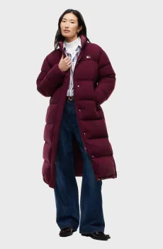 Женский бордовый пуховик ALASKA LONG Бордовый XS Tommy Jeans DW0DW18860
