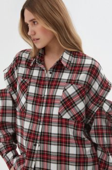 Сорочка червоно-сіра Estro ER00114593