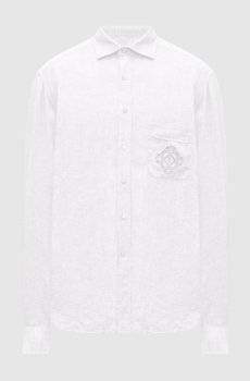 Белая рубашка из льна