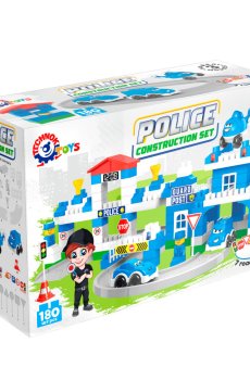 Детский конструктор TechnoK Police Construction Set 180 элементов, от 3 лет (8447)