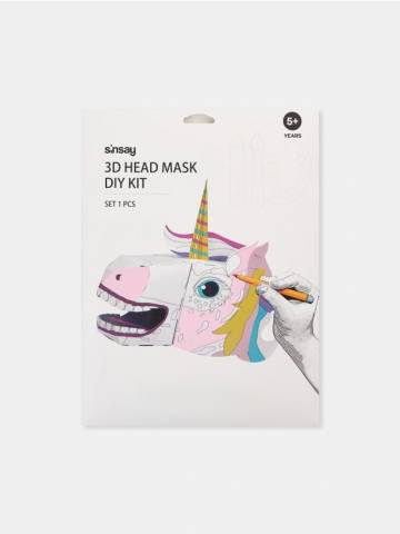 3D-маска Набір DIY для розфарбовування - пастельний рожевий 3D-маска Набір DIY для розфарбовування - пастельний рожевий