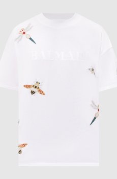 Белая футболка с вышивкой Insect