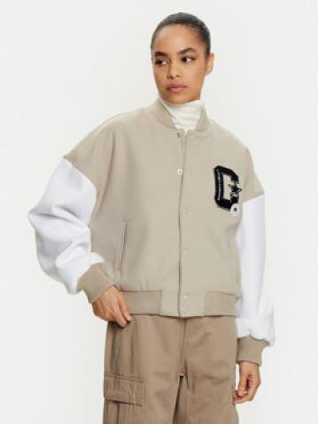 Converse Куртка бомбер Retro Varsity 10026772-A01 Бежевий Relaxed Fit Converse Куртка бомбер Retro Varsity 10026772-A01 Бежевий Relaxed Fit