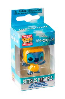 Игровая фигурка на клипсе Funko Pop! серии Лило и Стич Стич с ананасом, от 3 лет (87209)