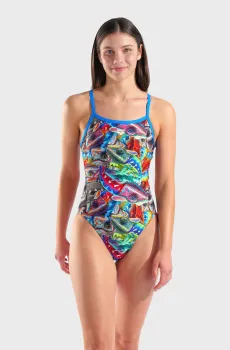 Женский купальник с узором IGUANAS SWIMSUIT Разноцветный 42 Arena 010220-108