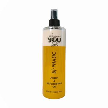 Двухфазный спрей-кондиционер You Look Professional Glamour Bi-Phasic Argan & Macadamia Oil, 400 мл Двухфазный спрей-кондиционер You Look Professional Glamour Bi-Phasic Argan & Macadamia Oil, 400 мл