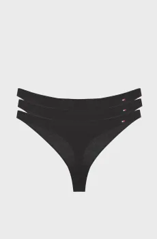 Женские черные трусики (3 шт) Черный M Tommy Hilfiger UW0UW05752