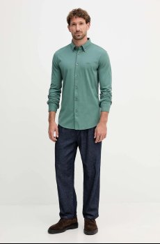 Хлопковая рубашка BOSS Orange Myjersey_M