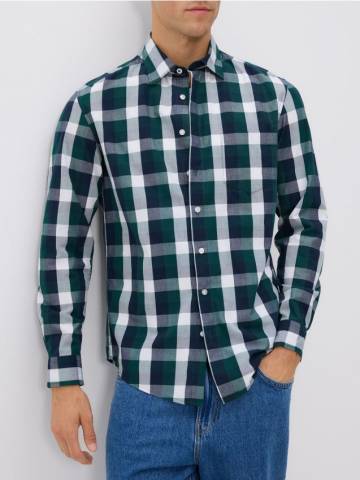 Reserved - Картата сорочка regular fit - темно-зелений - 057DO-79P Reserved - Картата сорочка regular fit - темно-зелений - 057DO-79P