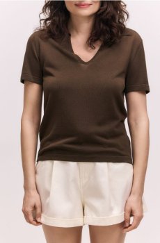 Reserved - Джемпер поло - коричневий - 194IT-88X