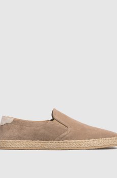 Коричневые замшевые эспадрильи