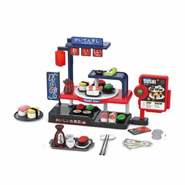 Игрушечный набор Shantou Jinxing Sushi Bar на батарейках, со светом и звуком, от 3 лет, 24*11.5*29.5 см, 66 деталей (668-152)