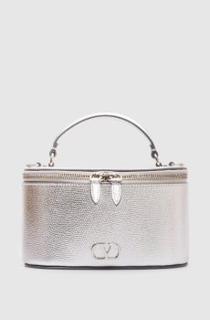 Серебряная кожаная сумка кросс-боди VLogo