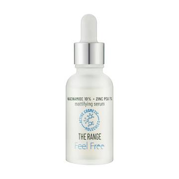 Восстанавливающая сыворотка для лица Feel Free The Range Niacinamide 10% + Zinc PCA 1% Mattifying Serum с ниацинамидом, 30 мл Восстанавливающая сыворотка для лица Feel Free The Range Niacinamide 10% + Zinc PCA 1% Mattifying Serum с ниацинамидом, 30 мл