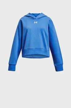 Детское синее худи UA Rival Fleece Crop Hoodie Синий 7 Under Armour 1379517-464