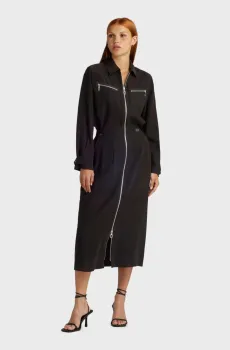 Женское черное платье Zip through dress Черный L G-Star RAW D24267,D522