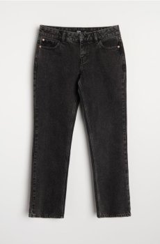 Прямі джинси з низькою посадкою - чорний