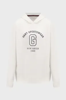 Мужское белое худи GRAPHIC Белый XXL Gant 2067033