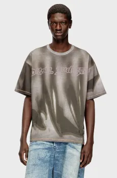 Мужская темно-серая футболка T-BOXT-SHOW-V2 Серый XL Diesel A21623 0BKBY