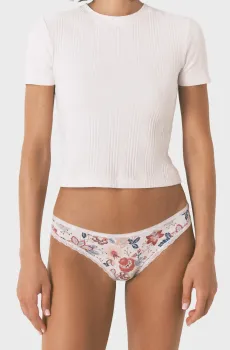 Женские белые трусики с узором Белый S womensecret 872315