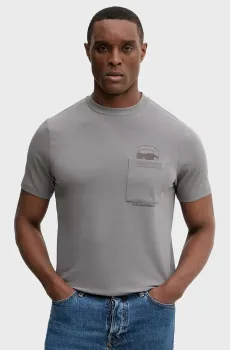 Мужская серая футболка Серый L Karl Lagerfeld 561221.755047;940