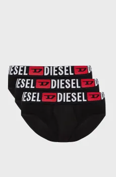 Женские черные брифы (3 шт) OXY-D-CORE Черный L Diesel A17519 0NJAP