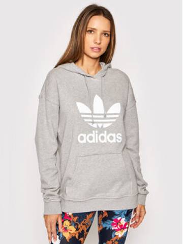 adidas Світшот adicolor Trefoil H33589 Сірий Relaxed Fit adidas Світшот adicolor Trefoil H33589 Сірий Relaxed Fit