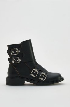 Reserved - Шкіряні черевики з пряжкам - чорний - 711FE-99X