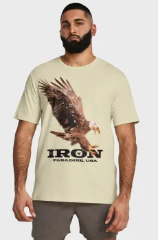 Мужская бежевая футболка UA Pjt Rck Eagle Graphic SS Бежевый M Under Armour 1383224-273