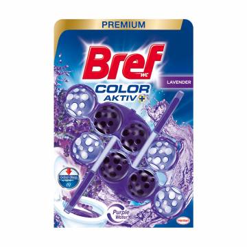 Твердый туалетный блок Bref Color Aktiv Лаванда, 2*50 г Твердый туалетный блок Bref Color Aktiv Лаванда, 2*50 г