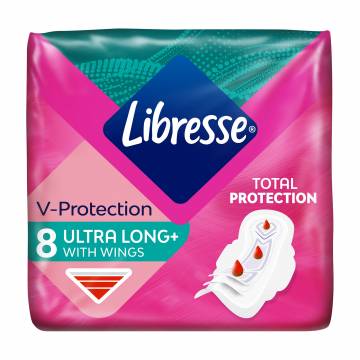 Прокладки гигиенические Libresse Ultra Long удлиненные, 8 шт Прокладки гигиенические Libresse Ultra Long удлиненные, 8 шт