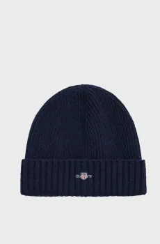 Мужская темно-синяя шерстяная шапка Синий ONESIZE Gant 9910023