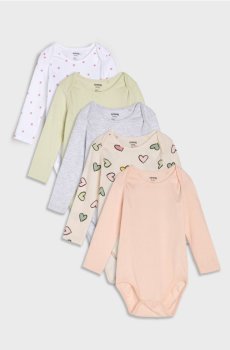 Бавовняне боді 5 pack - білий