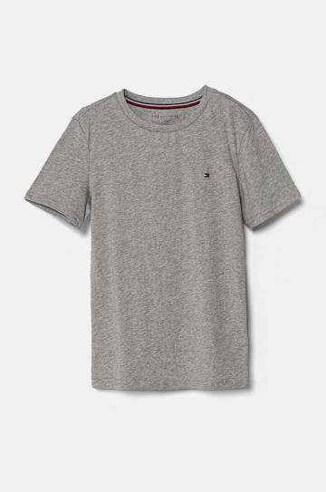 Детская хлопковая футболка Tommy Hilfiger 2 шт цвет серый меланж UK0UK00073 Детская хлопковая футболка Tommy Hilfiger 2 шт цвет серый меланж UK0UK00073