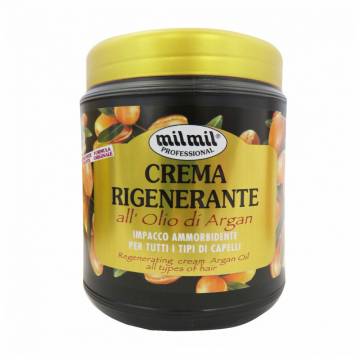 Маска для волос MilMil Professional Crema Rigenerante Восстанавливающая, с аргановым маслом, 1 л Маска для волос MilMil Professional Crema Rigenerante Восстанавливающая, с аргановым маслом, 1 л
