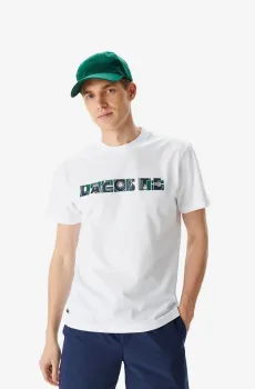 Мужская белая футболка Белый L-XL Lacoste TH0417001