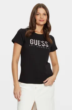 Женская черная футболка Черный S Guess W5RI19.I3Z14;JBLK